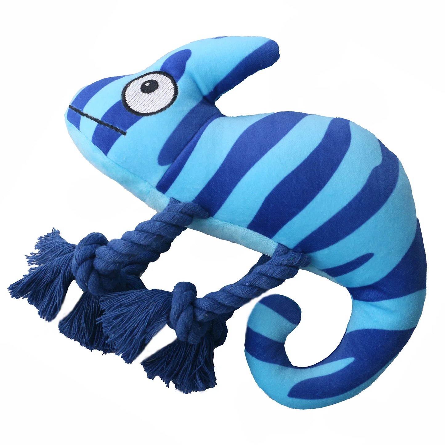 Dog Plush Toy Cross Border Plush Filled Striped Chameleon Lizard Squeaking Pet Toy Dog Toy Fleece Squeak Toys