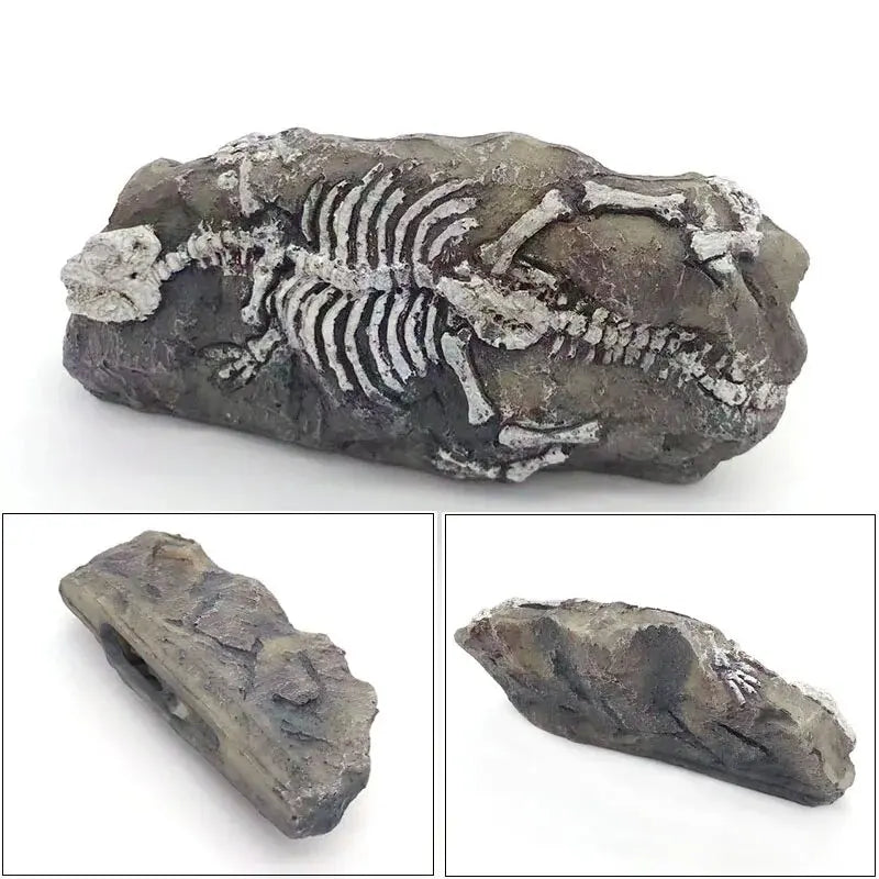 Aquarium Decorations Resin Fossil Artificial Fish Tank Ornament Shrimps Small Fish Reptile Aquarium Shelter Landscape Decor New