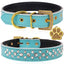 Rhinestone Pet Collars, Comfortable PU Leather Dog Collar, Zinc Alloy Buckle, Glitter, Small Dogs and Cats Product