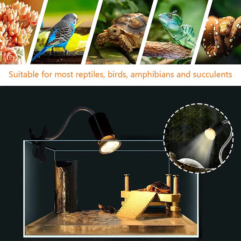 50w UVA+UVB Turtle Fluorescent Lamp Crawling Heat Lamp Amphibian Turtle Thermal Timing Dimming Suntan Lizard Calcium Back L L5I4