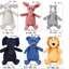 Plush Dog Toy Animals Shape Bite Resistant Squeaky Toys Corduroy Dog Toys for Small Large Dogs Puppy Pets Training Accessories
