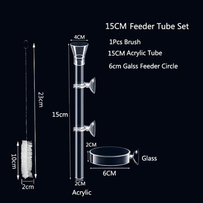Acrylic Aquarium Feeder Tube Dish Transparent Fish Tank Shrimp Snail Shrimp Food Feeder Bowl Aquarium Feeding Accessories