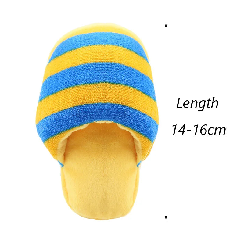 Plush Pipe Slippers Dog Chew Toy Squeaky Pet Toys for Small Dogs French Bulldog Yorkshire Puppy mascotas Supplies Cleaning Teeth