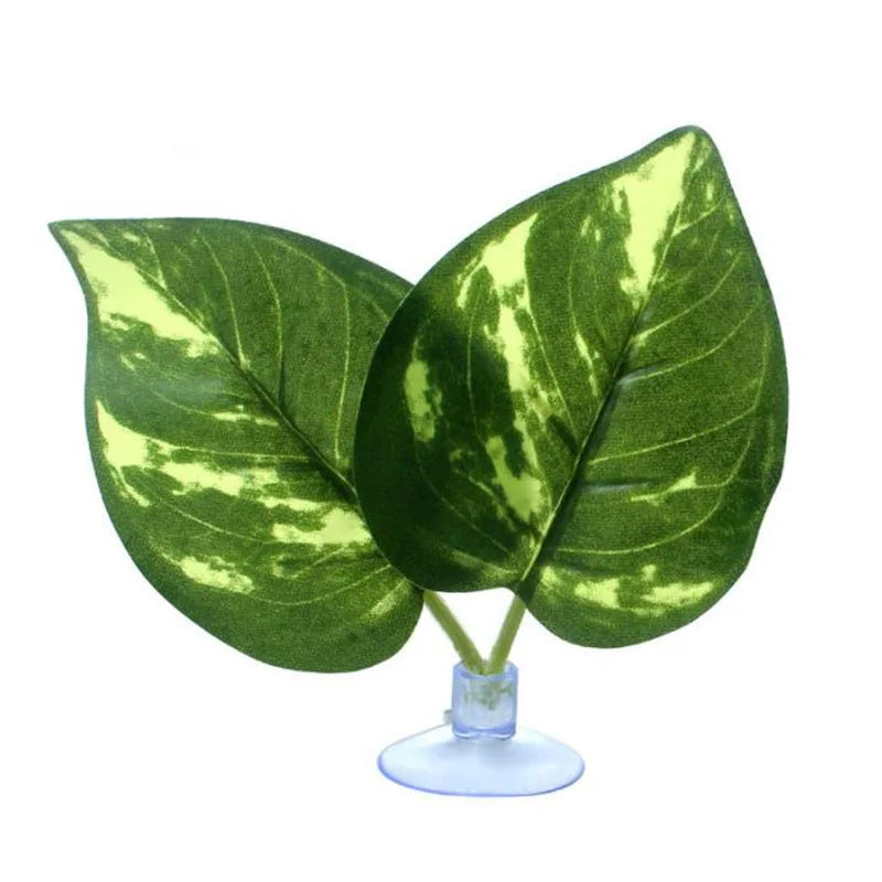 1Pc Artificial Aquarium Leaf Plants Decoration Betta Fish Rest Spawning Ornamental Plant Betta Fish Play Relax Hide Leaf Hammock
