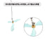 Uxcell Handheld Cat Teaser with Bell Fluffy Plume Teasing Sticks Flexible Fishing Rod Toy Indoor Scratching Pet Supplies