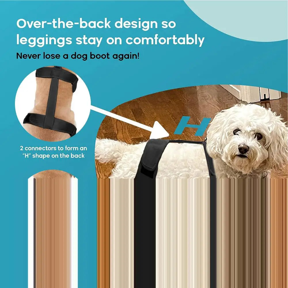 Dog Suspender Boots Waterproof Paw Protectors Soft Puppy Boots Non-slip Dog Winter Shoes Adjustable Booties for Dogs Paws