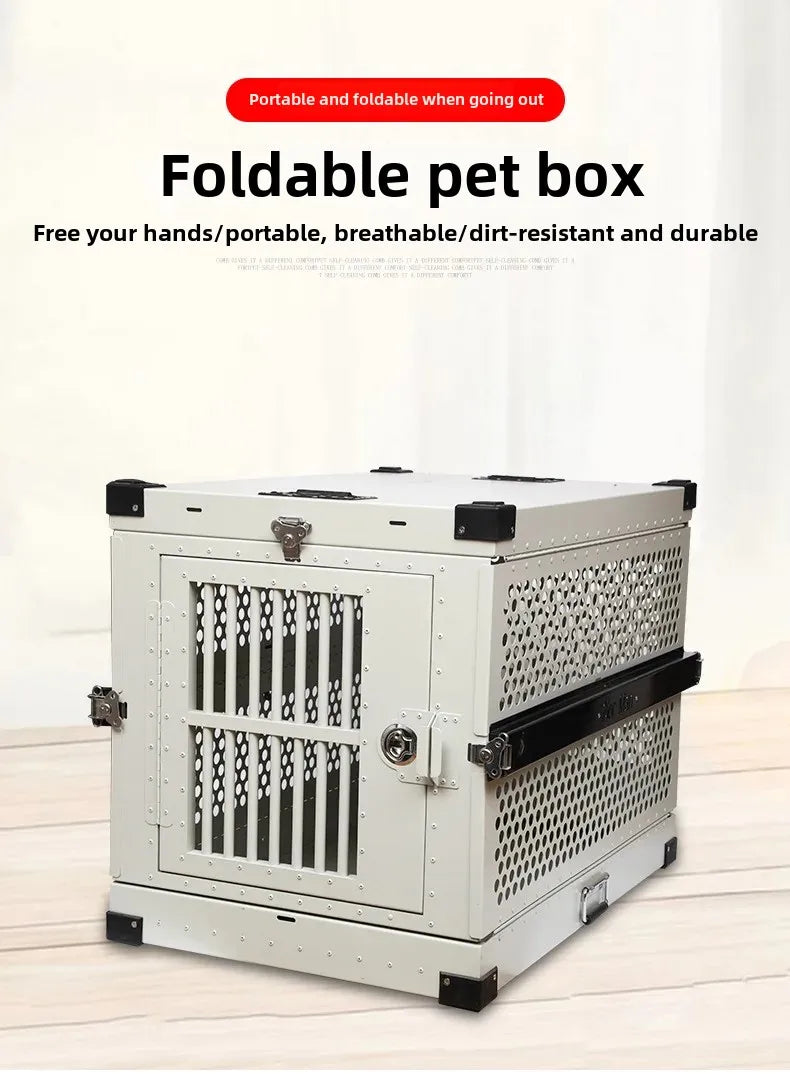 Car pet cage foldable aviation thickened dog cage Ventilated firm pet dog dog cat cage directly from the manufacturer