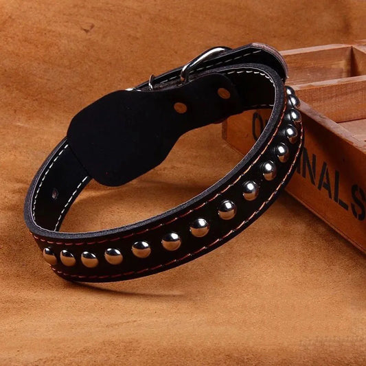 Unisex Studded Dog Collar Adjustable PU Leather Collars for Medium and Large Dogs Pet Necklace for Doberman Big Dogs Products