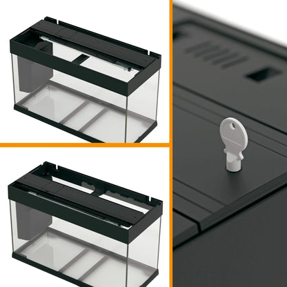 Ferplast Dubai 100 LED - 190 L. Glass Aquarium with Two LED Lamps, Internal Filter and Heater. 2 Colours.