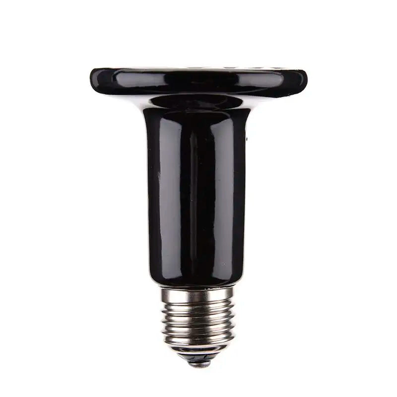 Reptile Heat Bulb Ceramic Infrared Heat Emitter Lamp Safe Durable Infrared Heater Lamp with Cable for Chicken Lizard Turtle