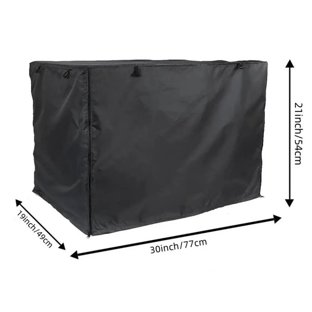 Dog Cage Cover Silver Coated Oxford Cloth Dog Kennel Cover Breathable Double Door Cage Cover Crate Cover With Ventilation