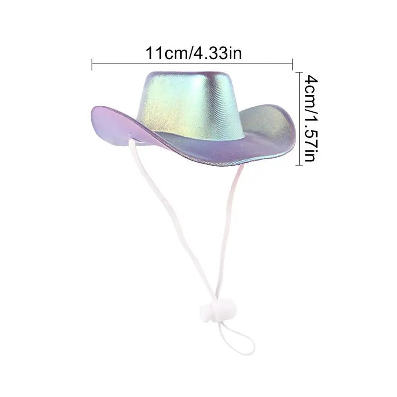 Pet Cowboy Hat Pet Hat Halloween Kitten Hat Shiny Cowboy Hats Small Cowboy Hat Dog Costume Cat Hat Cosplay Prop Western Cowboy