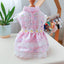 Cute Floral Puppy Dog Cat Princess Lace Dress Skirt Summer Pet Dresses for Small Dogs Poodle Pomeranian mascotas Clothes vestido