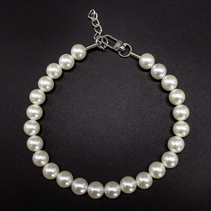 16mm Elegant Dog Pearl Necklace Collar for Small Medium Large Dogs, Pet Accessories Luxury Pearl Necklace Jewelry for Dogs