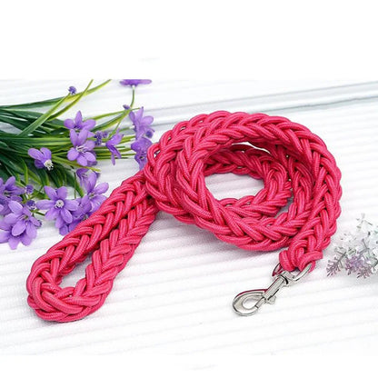 130cm Pet Dog Leash Double Row Adjustable Pet Collar Nylon Leash Double Colors Canvas For Medium Large Dogs Accessoires Hot-Sale