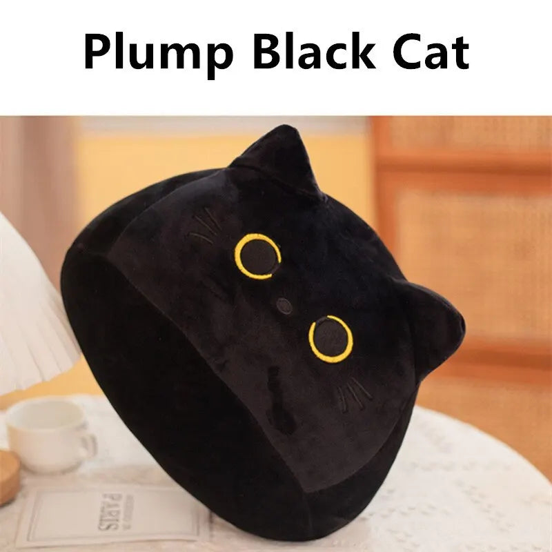 Kawaii Black Cat 20cm Plush Doll High Quality Plump Animal Kitten Stuffed Soft Gifts for Boys Girls Friends Decorate Childrens