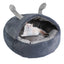 Hooded Cat Bed Cave Adorable Ear Design Cat Beds For Indoor Cats With Anti-Slip Bottom Cozy Pet Cave Comfortable Cat Nest