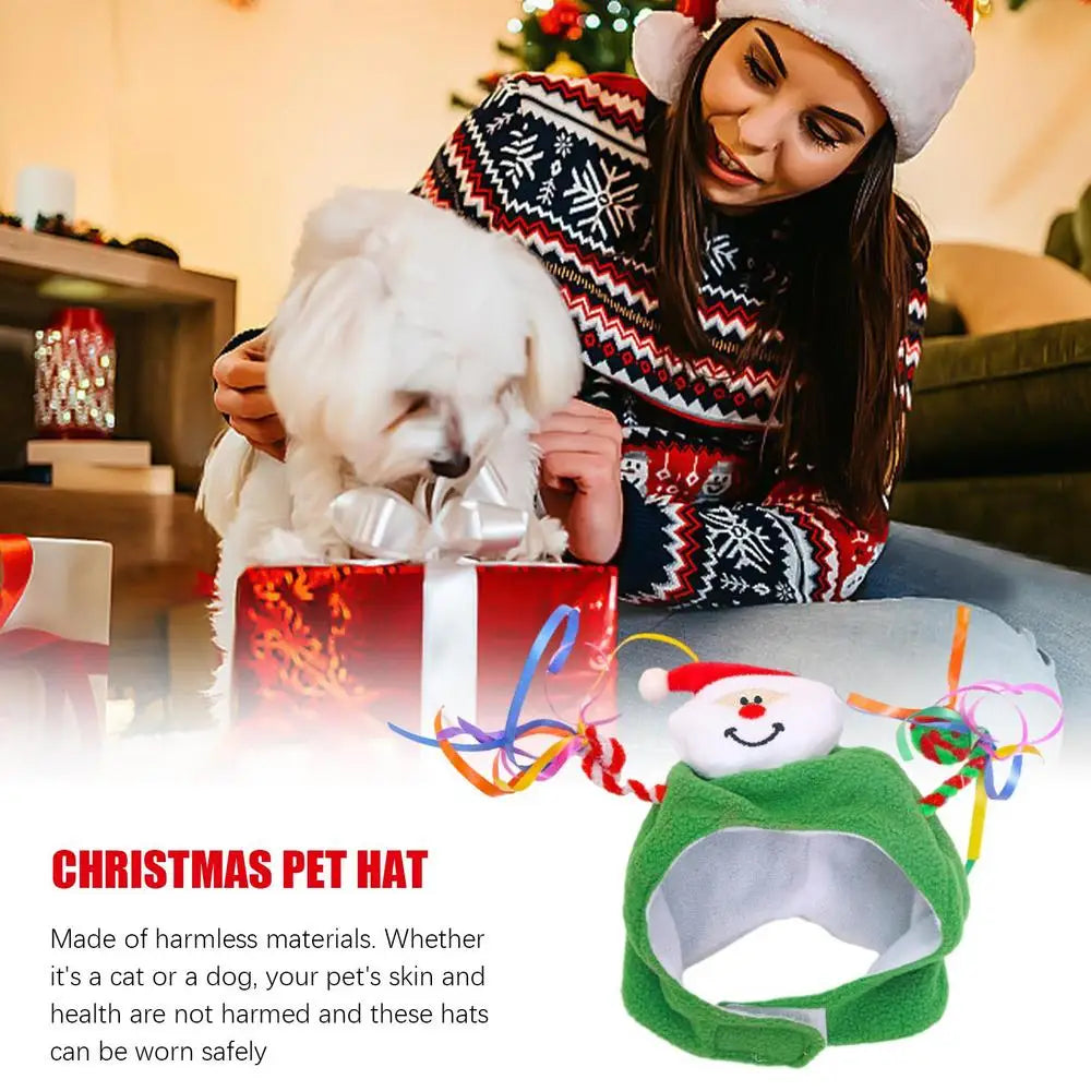Dog Christmas Hat Cats Christmas Costume Breathable And Soft Christmas Dog Hat Costume For Small To Medium Pets Dogs Cats