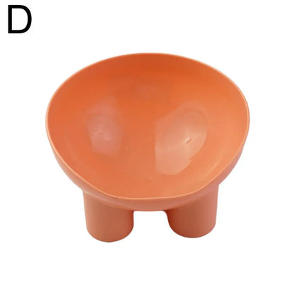 Pet Supplies Macaron Color Elephant Leg Bowl Neck Protection Oblique Mouth Cat Bowl Anti-tip Plastic Pet Bowl High-legged Cat Bo