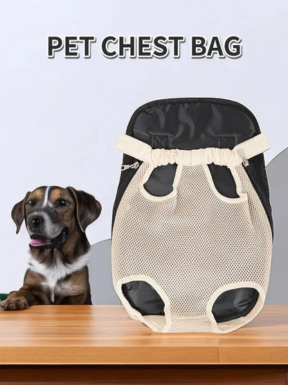 1PC Adjustable Pet Cat Chest Backpack For Outdoor Carrying Mesh Ventilation For Hiking Camping Trips Sling Bag In Small