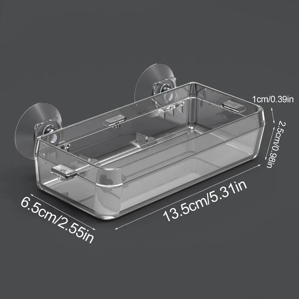 Reptile Ledge Feeder Suction Cup Gecko Ledge Feeder Anti-Escape Mealworm Bowl Durable Feeding Basin Pet Supplies