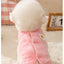 Solid Pink Fluffy Pet Dog Winter Clothes Flower Decorate Breathable Warm Cat Overalls Unisex Yorkshire Autumn Small Puppy Vests