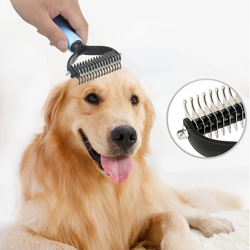 Animal Hair Brush Dog Grooming Brush Pet Hair Remover for Matted Long and Short Curly Haired Cats Pet Supplies Dog Accessories