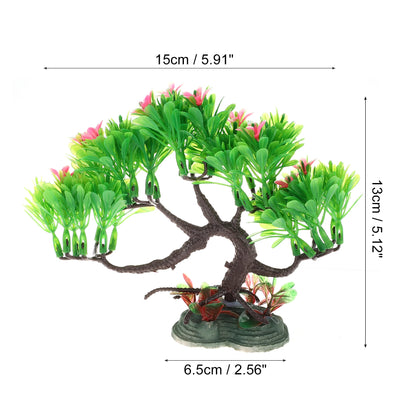 UXCELL Artificial Plants Grass Aquarium Plastic Water Weeds Ornament Fish Tank Flower Plants Tree Decoration Accessories