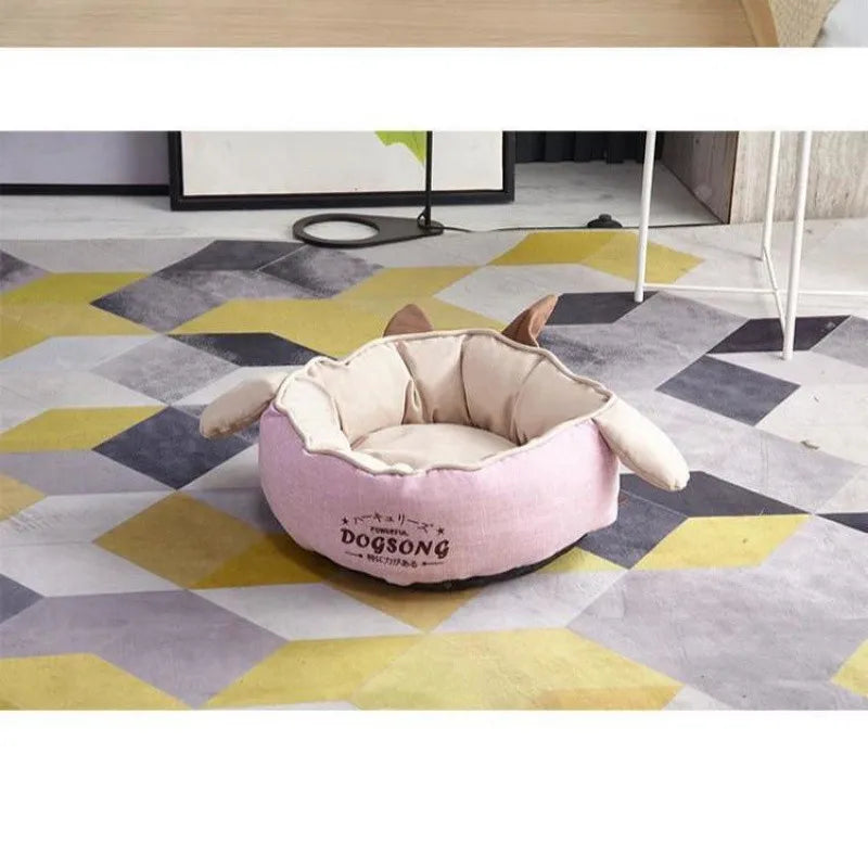 nk0 rabbit ear kennel keeps warm in winter removable and washable teddy cat litter pet dog supplies thermal supplies pet litter