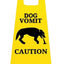 Cat Dog Vomit Caution Sign Funny Creative Dog Cat Vomit Caution Sign 3D Printed Yard Sign Cat Dog Vomit Warning Sign Board