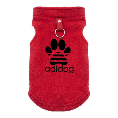 Soft Fleece Dog Clothes for Small Dogs Pull Ring Design Spring Autumn Winter Warm Pet  Pullover French Bulldog Jacket Pug Coats