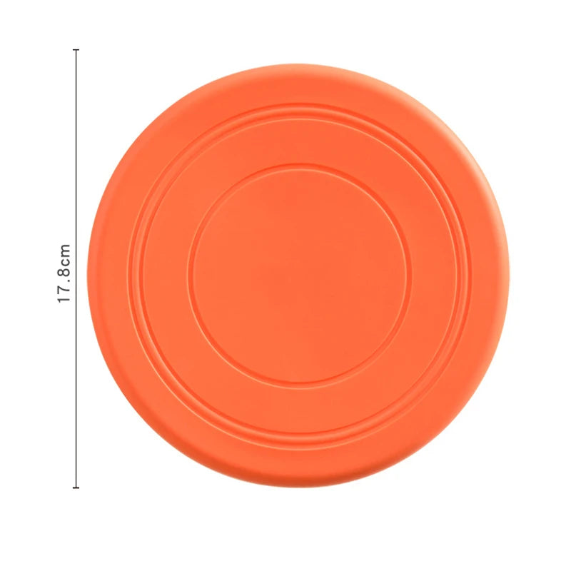 Rubber Flying Saucer Interactive Dog Toy For Large Dogs Soft Dog Accessories Puppy Training Supply Puzzle Activity Game Chewers
