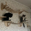 Cat Climbing Shelf Wall Mounted Hammock 1m Bridge With Sisal Scratching Post For Cats Tree Tower Platform Jumping Pet Furniture