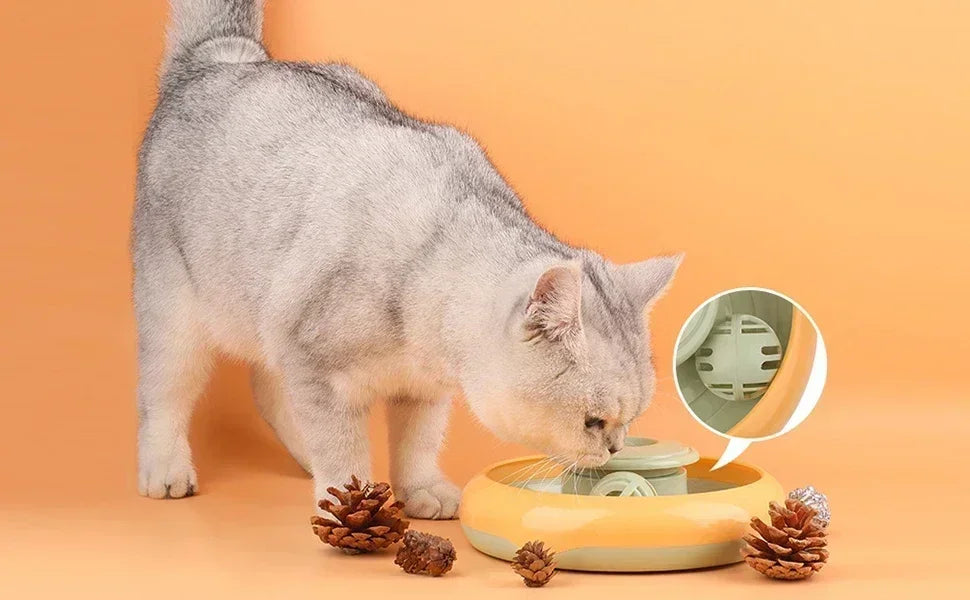 Interactive Cat Toy for Indoor Cats, Ultra Fun Smart Interactive Kitten Toy, Automatic Pet Feather Exercise Toys 360° Rotating