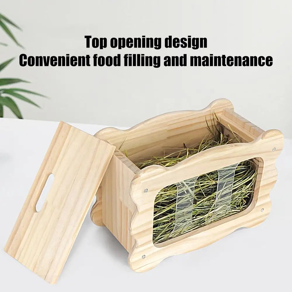 Rabbit Hay Feeder Hay Manger Small Animal Food Feeder Rack Grass Basket Food Bin Bowl For Chinchilla Pet Supplies