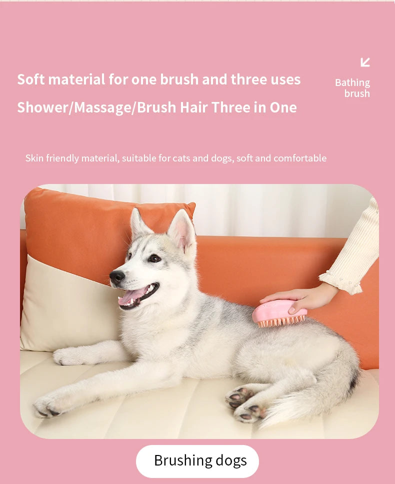 Colored Pet Steam Beauty Comb Cleanable Floating Hair Remove Tangled Hair No Need To Take A Shower Universal For Cat And Dog