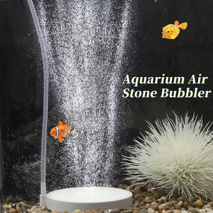 UXCELL 10cm Bubblers Air Stone Sets Mini Air Pump for Aquarium Fish Tank Pump Hydroponic Oxygen Plate Nano Air Disk Stone