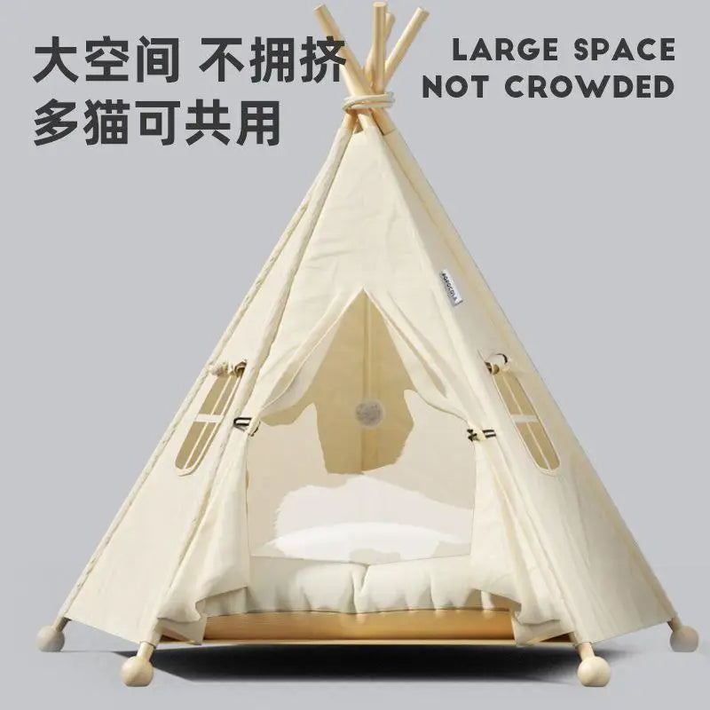 Pet tent four seasons universal cat kennel doghouse summer pet bed removable and washable closed indoor cat house cat house