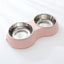 Double Pet Food Bowl Stainless Steel Drinkware Pet Drinking Food Dog Food Puppy Feeding Supplies Kitten Food Water Accessories