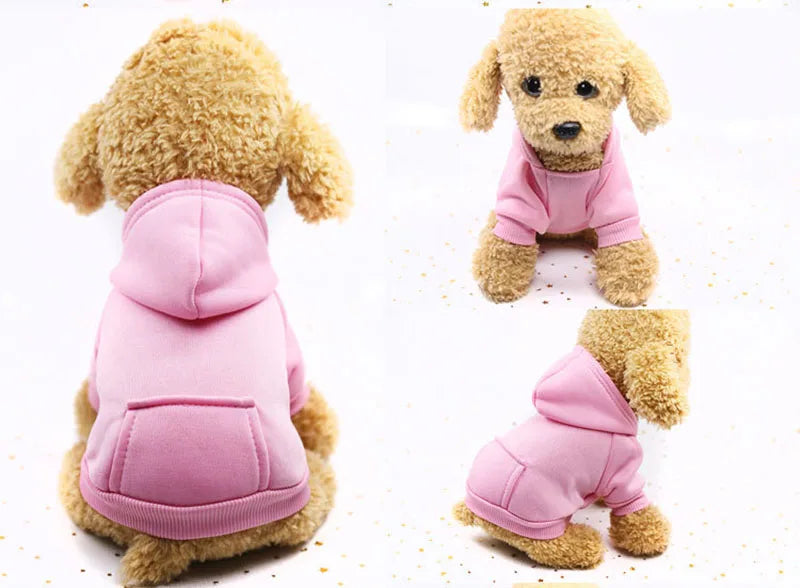 Winter Pet Doggy Clothing Leisure Small Dogs Hoodies Coat for Puppy Soft Warm Cat Dog Sweater Sweatshirt Teddy Chihuahua Clothes
