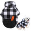 New Designer Warm Plaid Winter Big Dog Coats Detachable Hat Outfit Soft Hoodies Hat for Dog Cat Two Color Cloth For Small Dog