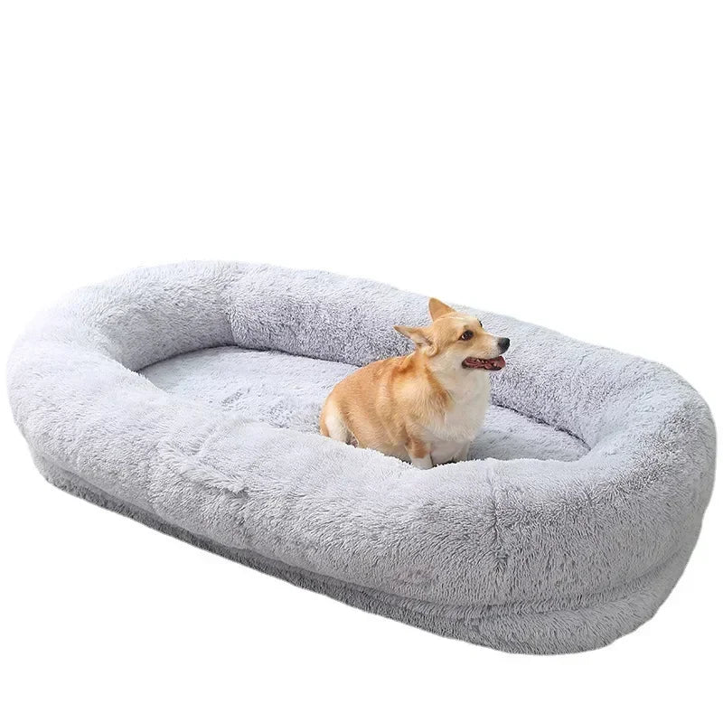 Large Kennel Pet Pad Human Dog Bed Winter Warm Pet Supplies Removable and Washable Sofa Lazy Can Sleep and Lie Down