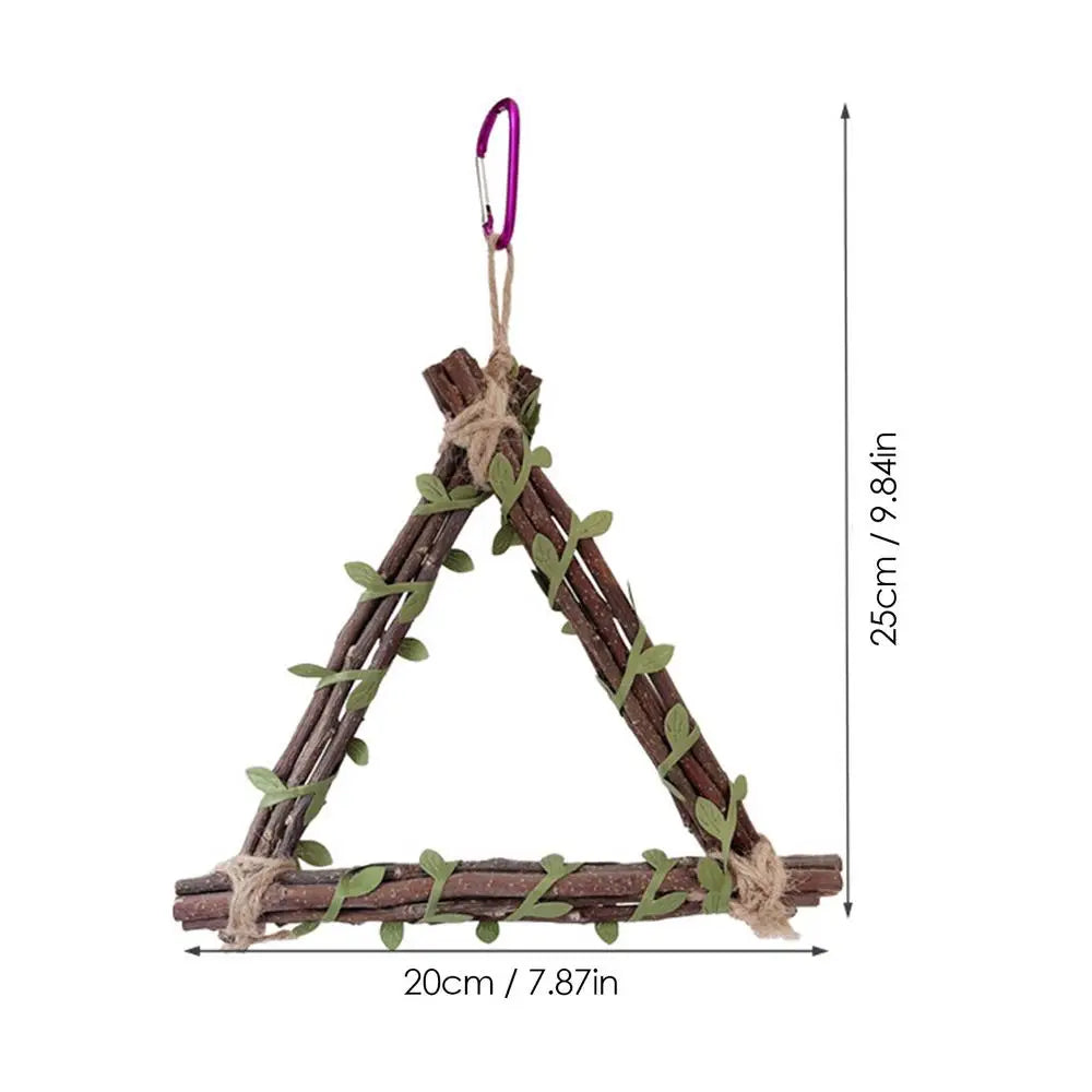 Bird Cage Hammock Swing Toy Woven Cage Hammock Parrot Swing Toy Teeth Care Bird Climbing Hammock Playing For Parrots Parakeets