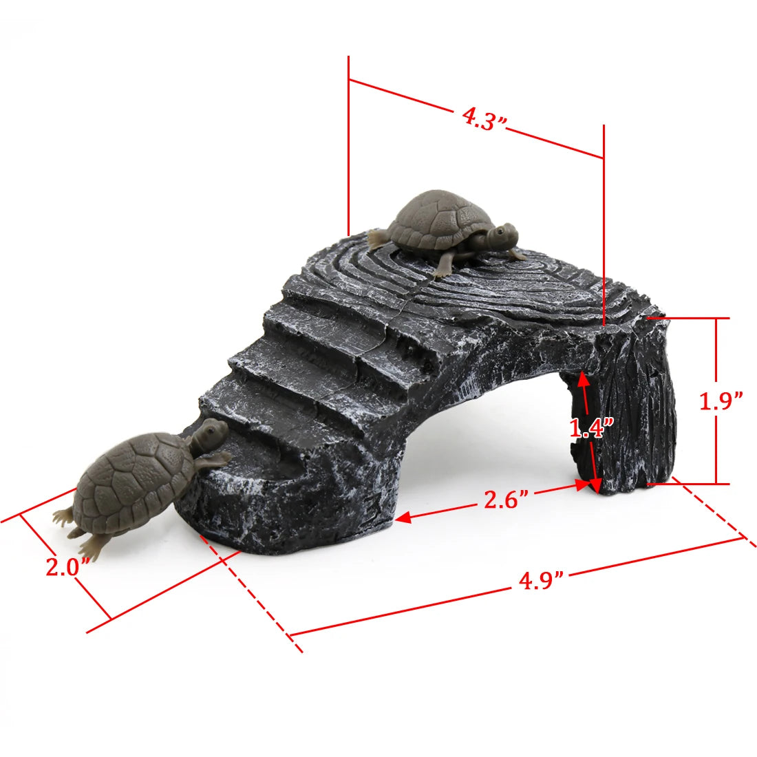 UXCELL Reptile Float Island Turtle Basking Platform Simulated Lawn Aquarium Turtle Ladder Climbing Fish Tank Habitat Accessories