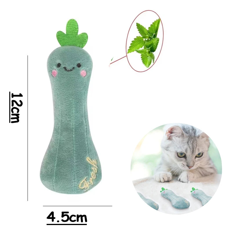 Cats Toy with Catnip Plush Cat Toys for Kitten Teeth Grinding Thumb Pillow Chewing Toy Claws Thumb Bite Pet Accessories