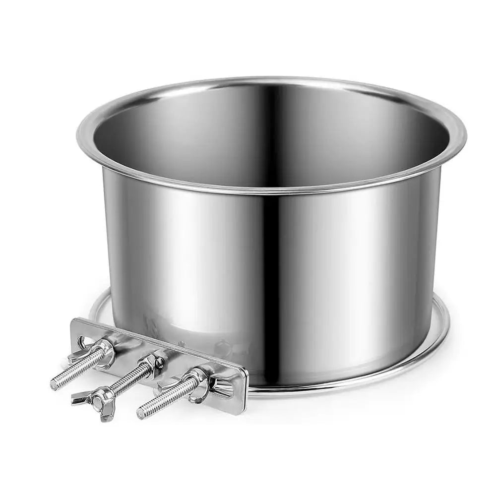 Crate Water Bowl Stainless Steel Dog Crate Hang Water and Food Bowls Feeder Dish for Dogs & Cats for Dry and Wet Foods Pet Cage