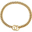 Gold Chain Dog Collar 10mm Fashion Dog Cuban Link Pet Gold Necklace Metal Puppy Jewelry Bulldog P Chain Pet Training Slip Collar