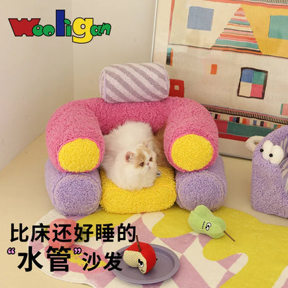 Wooligan water pipe pet sofa deodorizing open sleeping mat dog cushion removable cat kennel kennel