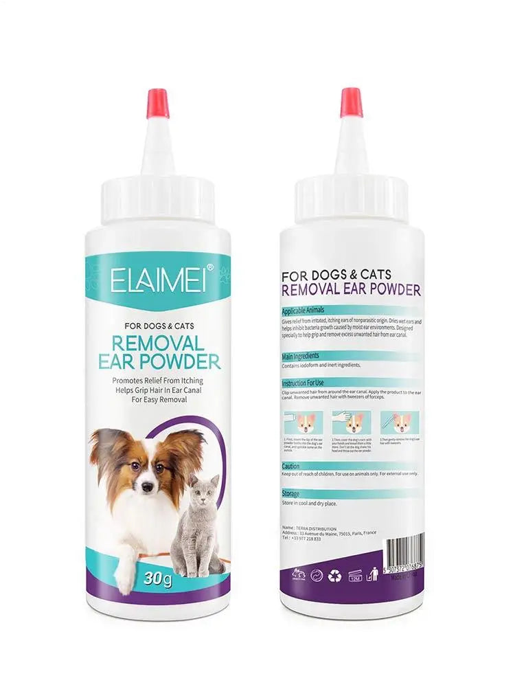 Dog Ear Powder Pet Ear Powder Painless Hair Removal Ear Cleaner Pet Health Care Pet Accessories For Dogs Easy to Remove Ear Hair