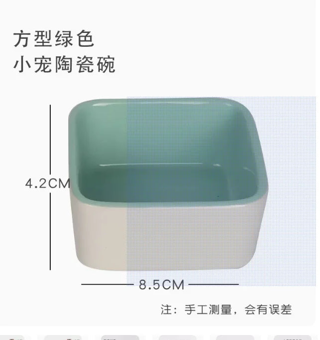 Hamster bowl ceramic chipmunk eating bowl honey squirrel grain bowl hedgehog food bowl food box food bowl feeder